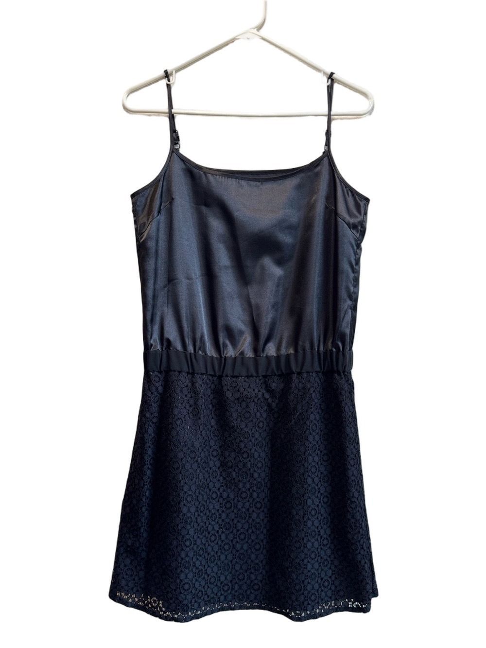 BEAMS HEART Satin and Lace Cami Dress